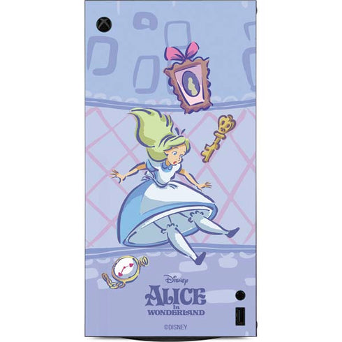 Disney Alice in Wonderland Falling down the Rabbit Hole XBox Series X Digital Edition Console Skin